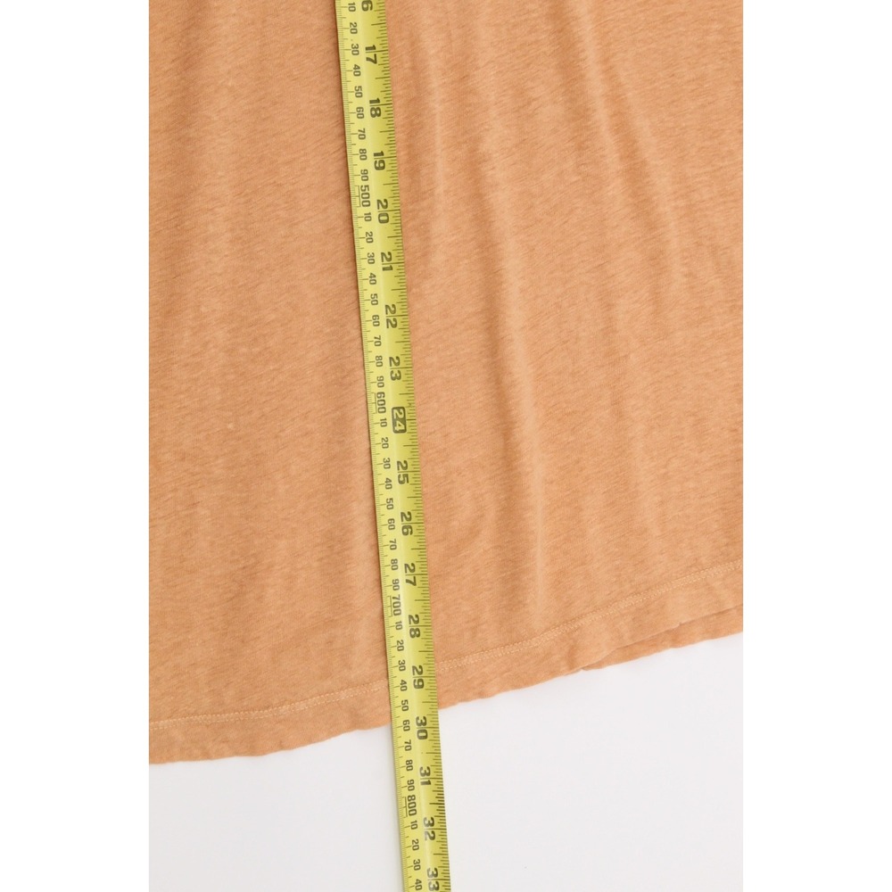 WILT Sleeveless Top size Small Linen Peach Orange Knit Swing Pocket - Picture 7 of 10